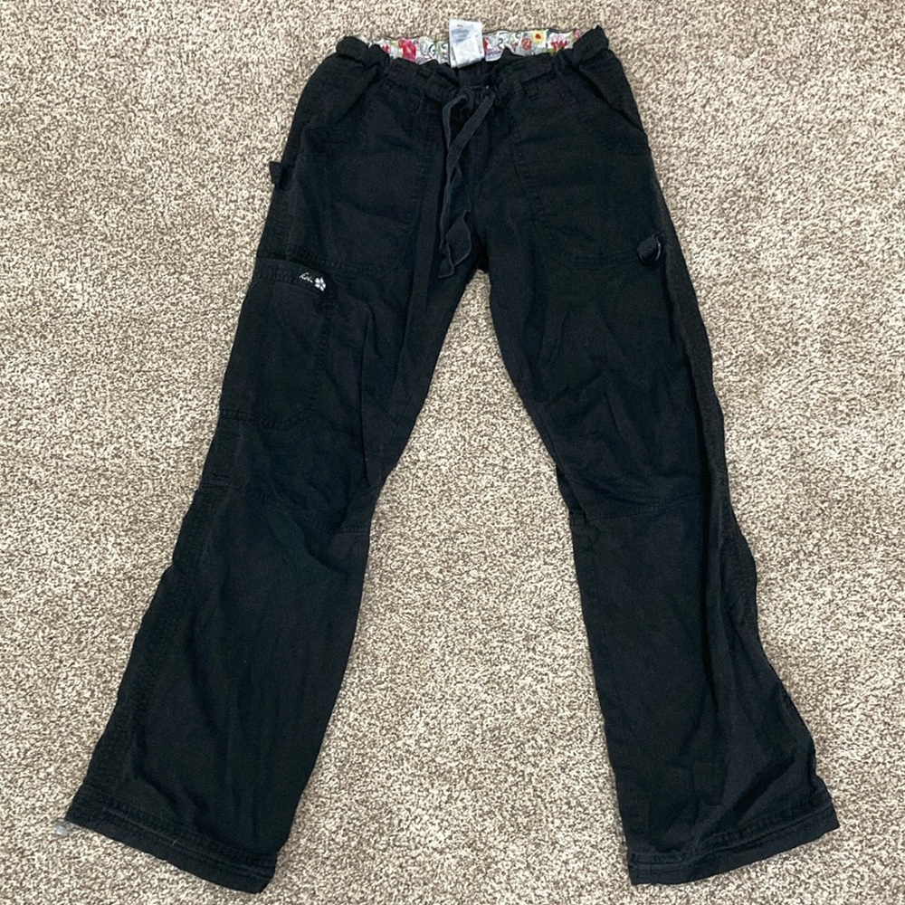Koi Black Track Pants with Straight Leg Design